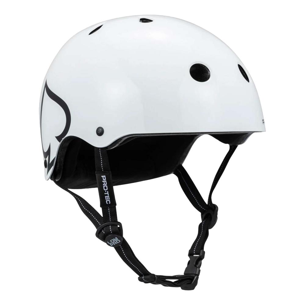 Levně Pro-Tec - Low Pro - Gloss white - helma