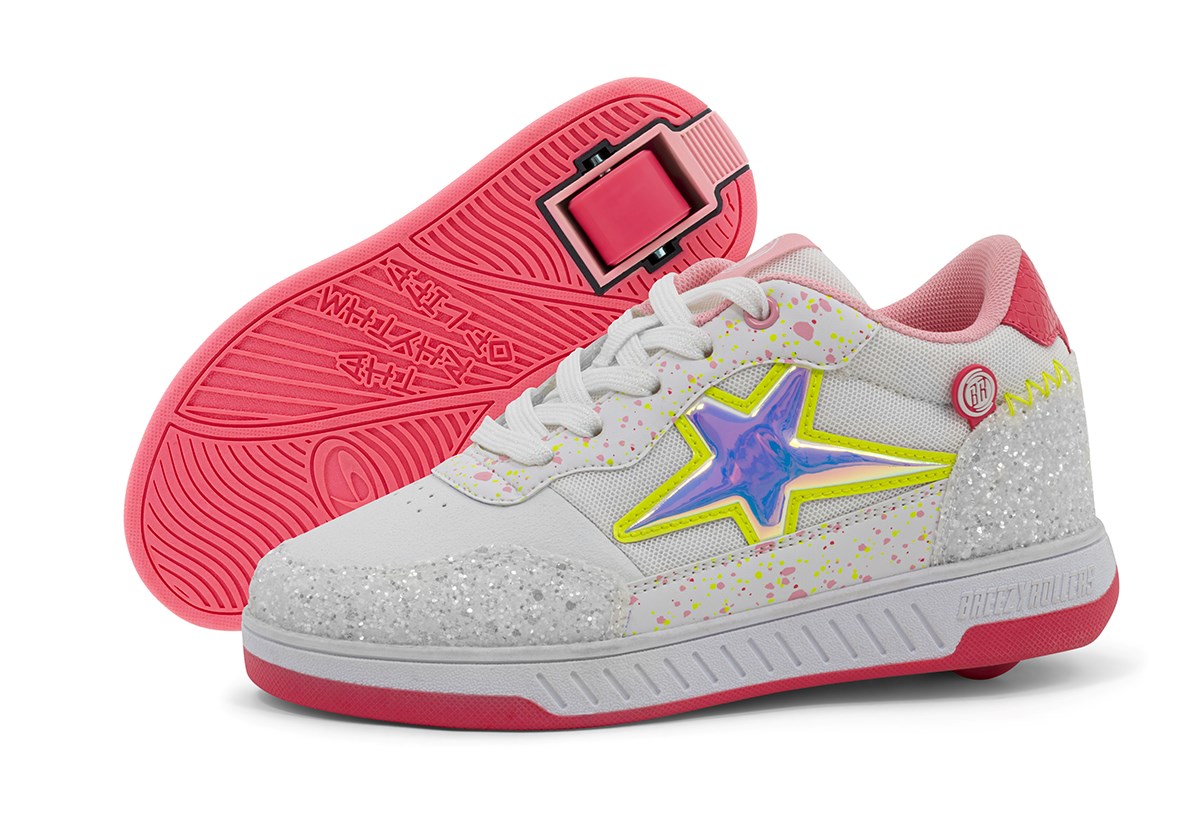 Levně Breezy Rollers - Star Pink/Yellow - boty s kolečkem