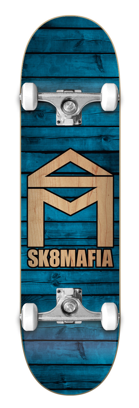Sk8Mafia - House Logo Wood Blue 7.875" - Skateboard
