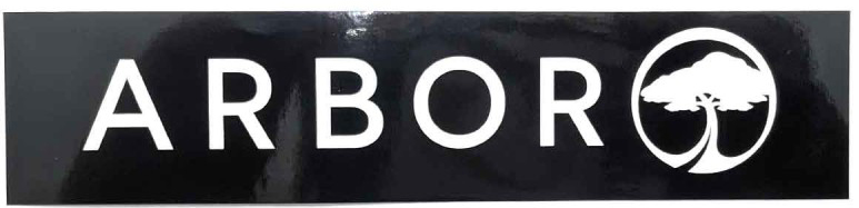 Levně Hydroponic Arbor - Logo Sticker Black - Samolepka