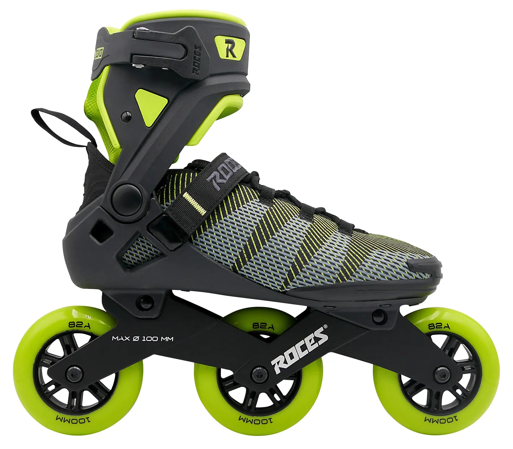 Levně Roces - R-EVO 100 Black - kolečkové brusle