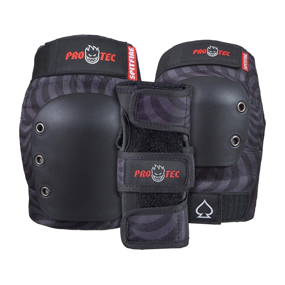 Levně Pro-Tec - Spitfire - Street Gear Junior 3 Pack Open Black - Dětská sada chráničů