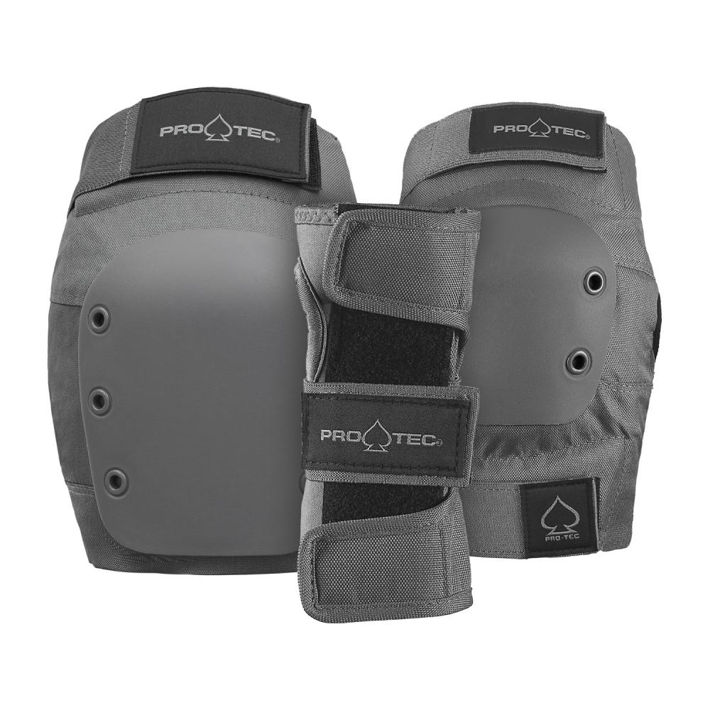 Levně Pro-Tec - Street Gear Junior 3 Pack Open Grey - Dětská sada chráničů