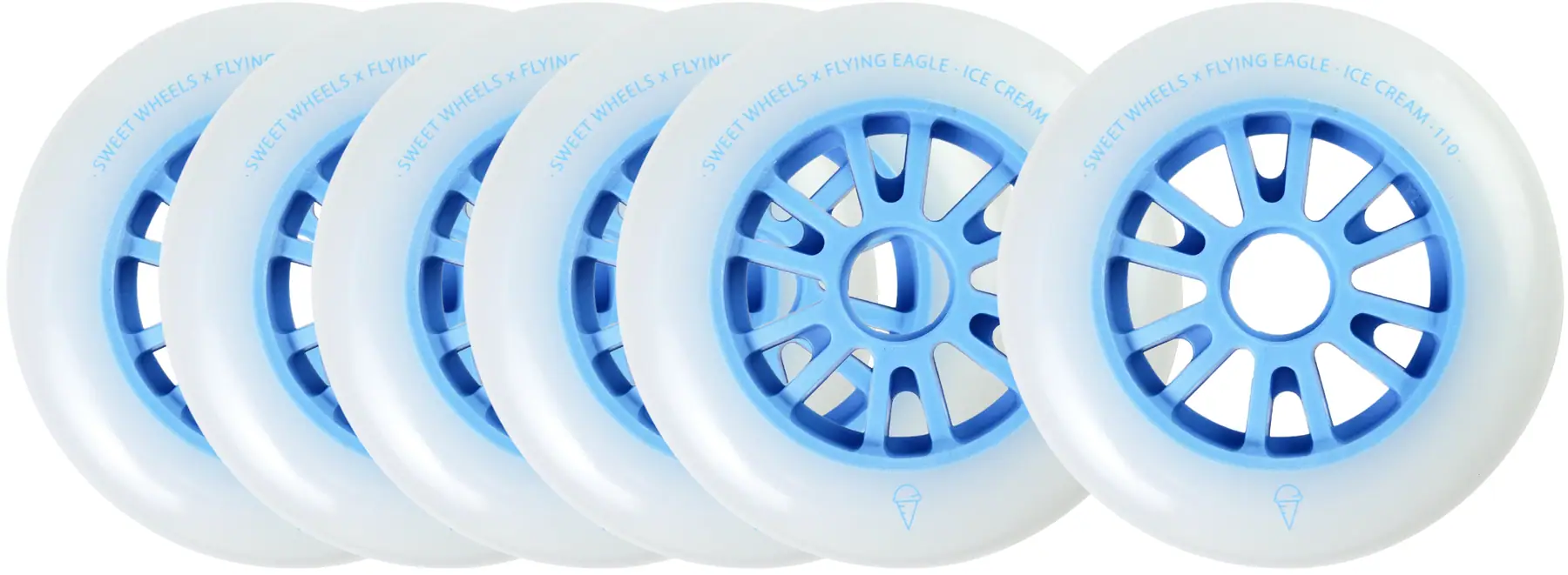 FlyingEagle - Ice Cream Speed 110mm Blue - sada 8 inline koleček
