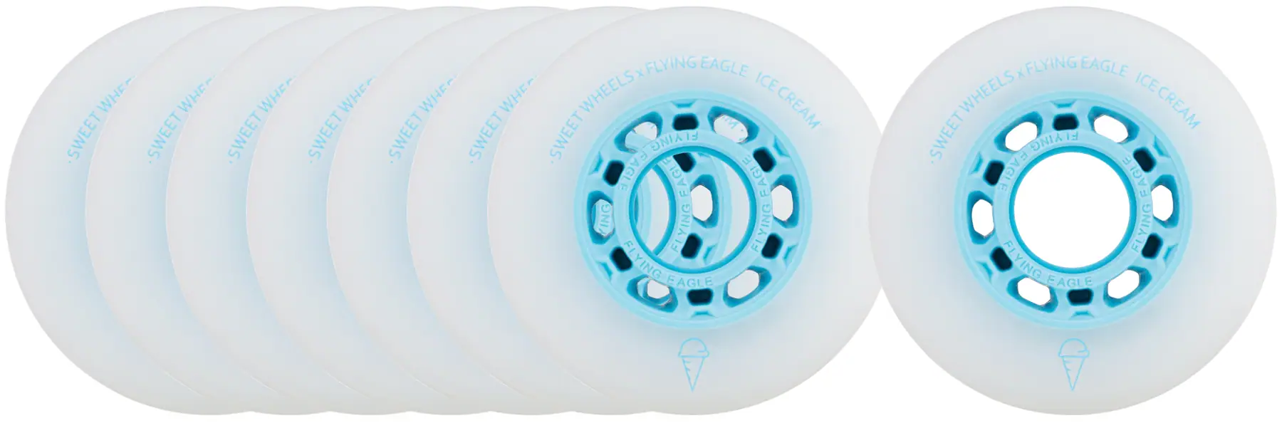 FlyingEagle - Ice Cream 72mm Blue Moon - sada 8 inline koleček