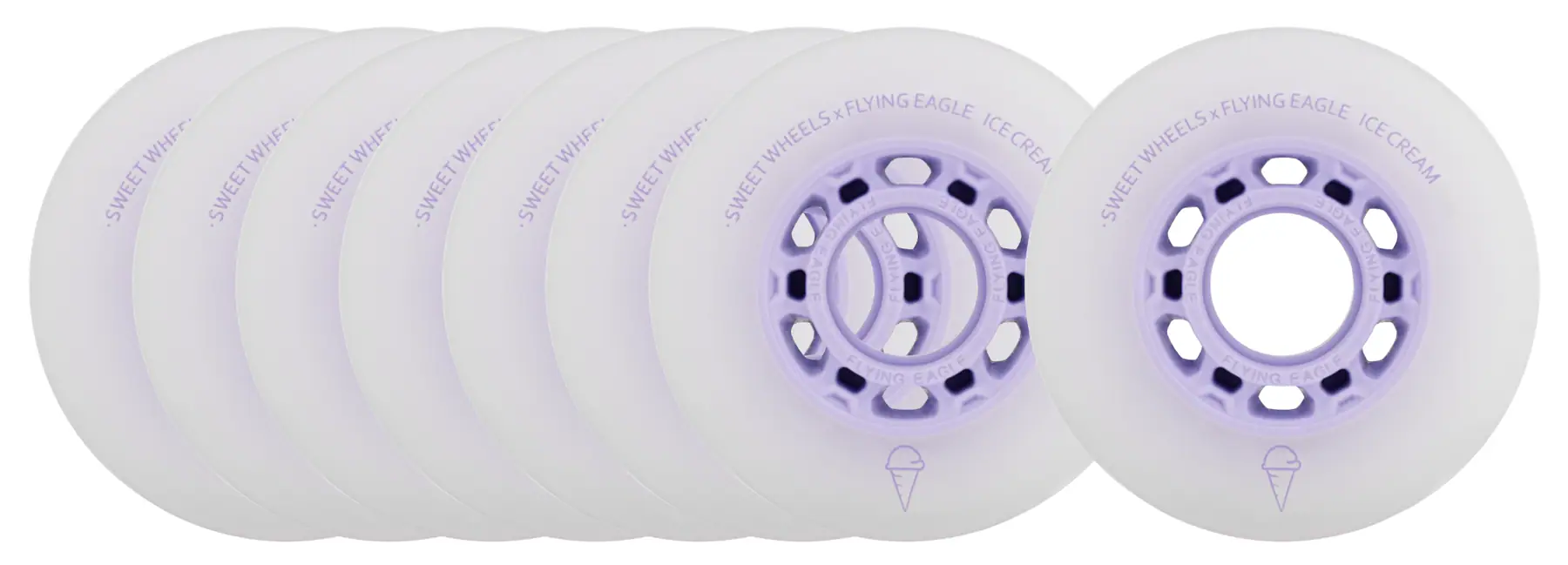 FlyingEagle - Ice Cream 80mm Ube - sada 8 inline koleček