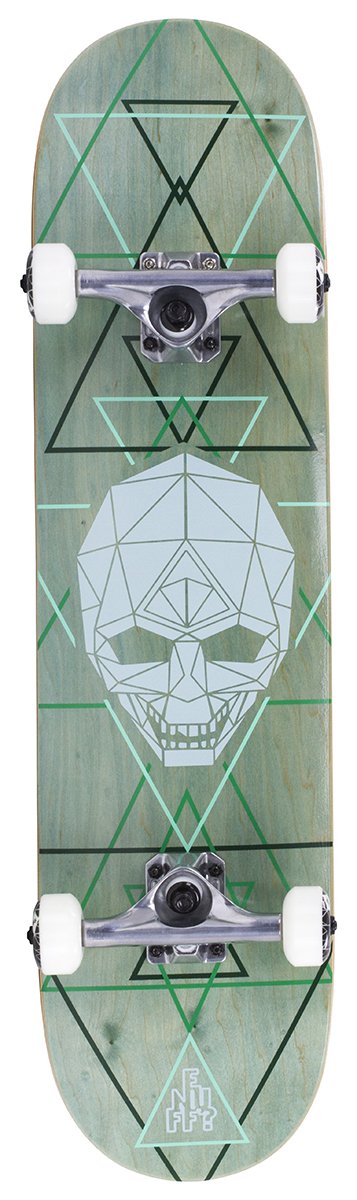 Enuff - Geo Skull Green 8" - skateboard