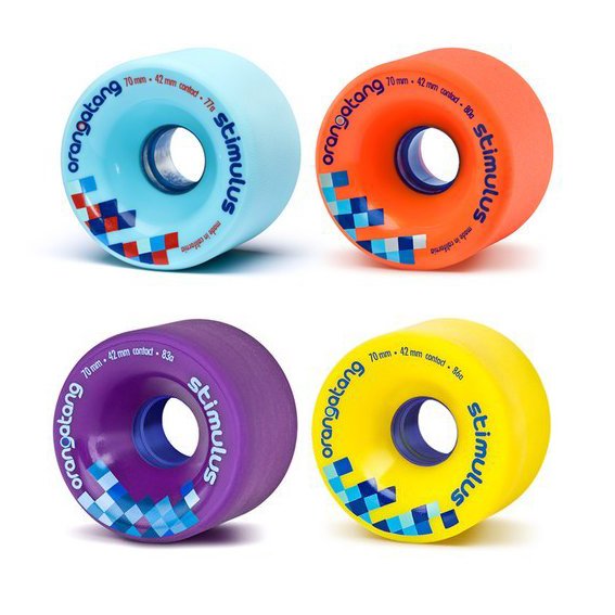 Levně Orangatang - Stimulus Wheels 70 mm 77a/80a/83a/86a (sada 4 ks) Tvrdost koleček: 77a - Modrá