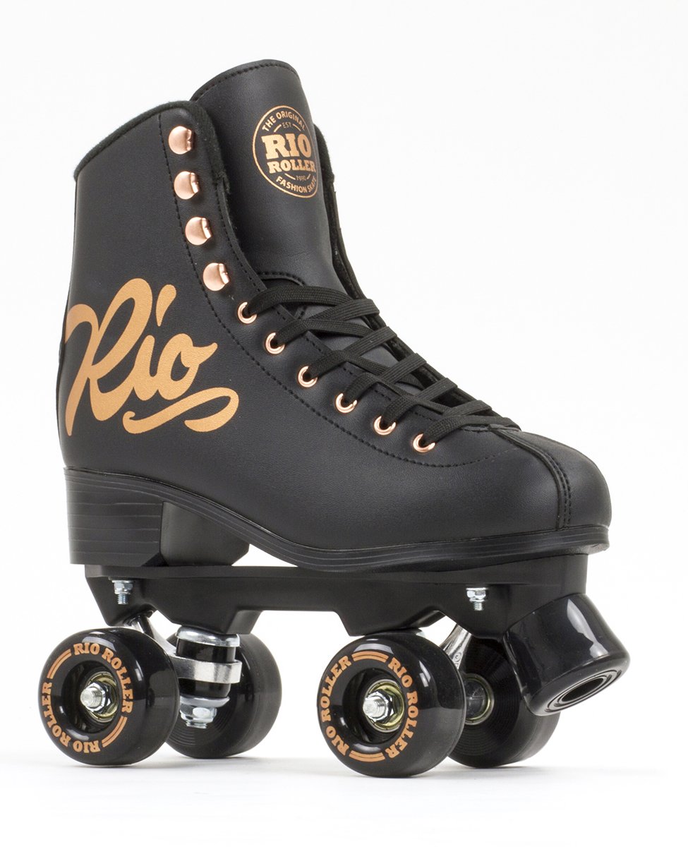 Rio - Roller Script Quad Rose Black - trekové brusle Velikost (brusle): 39.5