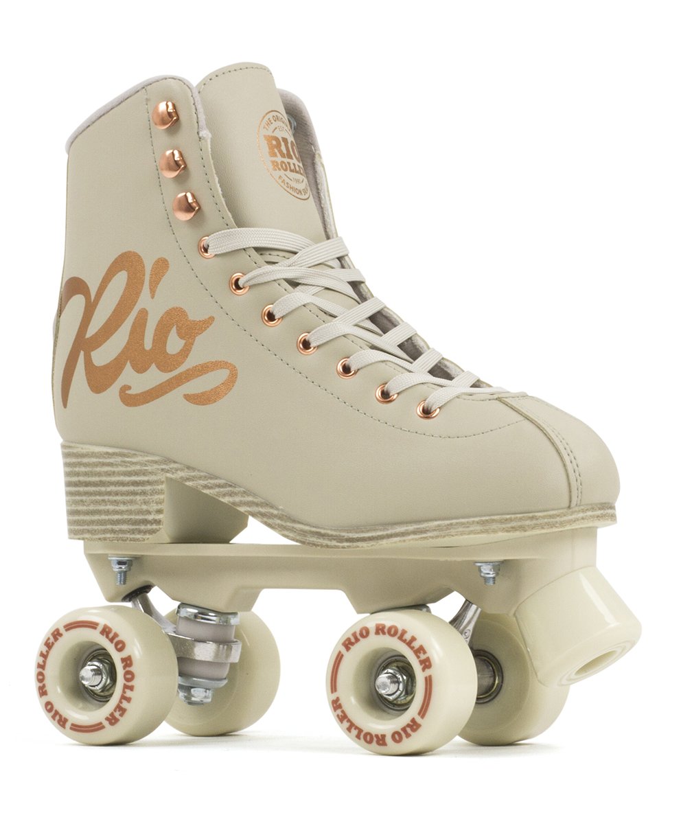 Rio - Roller Script Quad Rose Cream - trekové brusle Velikost (brusle): 40.5
