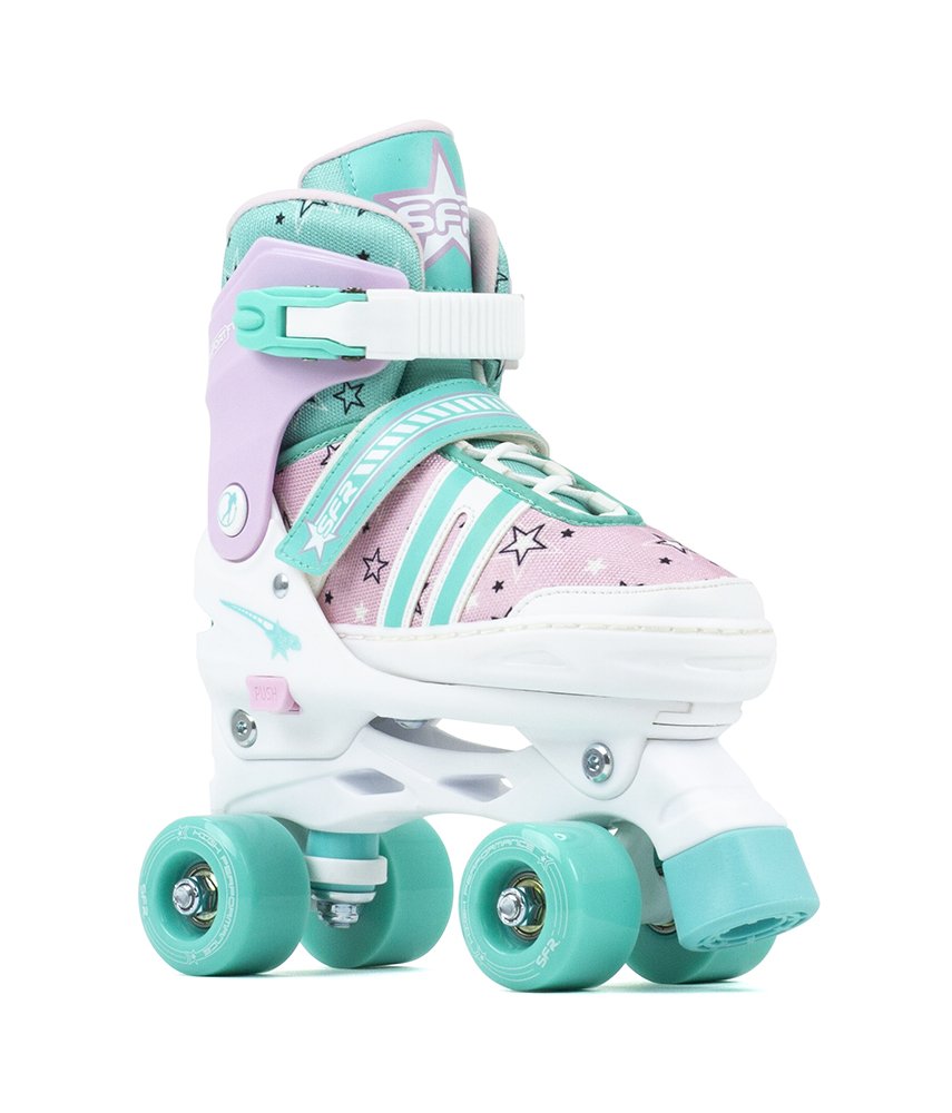 SFR - Spectra Adjustable Pink/Green - nastavitelné trekové brusle Velikost (brusle): M (29, 30,5, 32, 33)