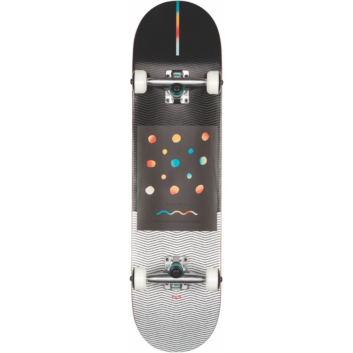Levně Globe - G1 Nine Dot Four - Black/White 8" - skateboard