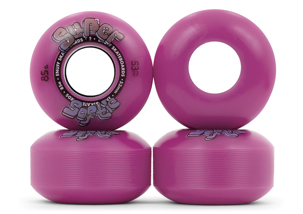 Enuff - Super Softie 53/55 mm - 85a - Purple - kolečka (sada 4ks) Průměr koleček: 53 mm