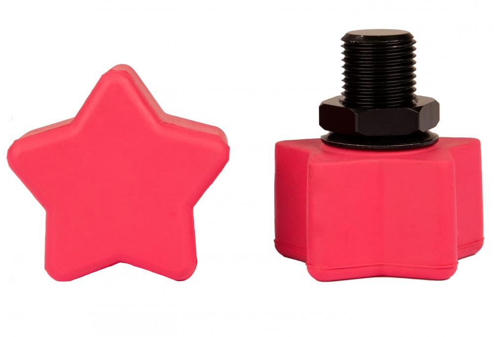 Rookie - Adjustable Toestop Star Pink - nastavitelná brzda na trekové brusle