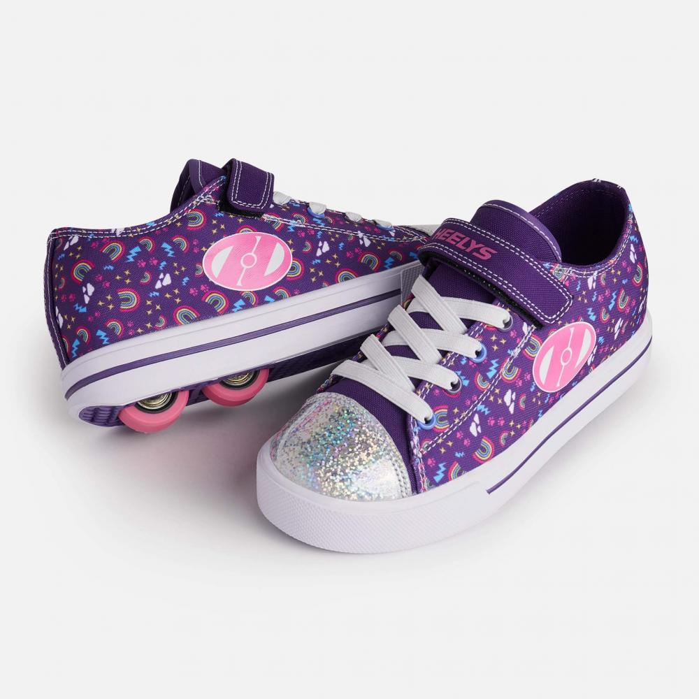 Levně Heelys - Snazzy X2 - Purple/Multi/Rainbow - koloboty