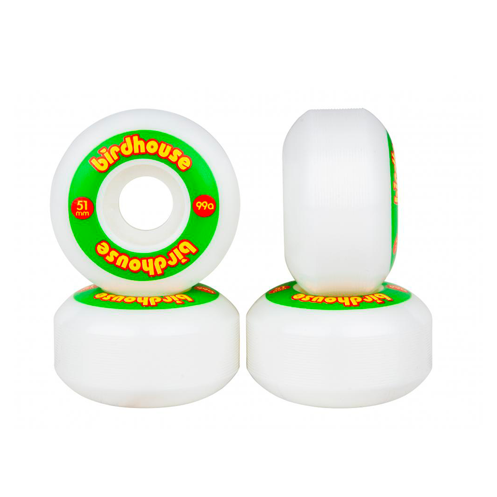 Levně Birdhouse - Logo 99a 51mm - Rasta - kolečka (sada 4 ks)
