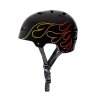 Bullet - Graphic Helmet T35 Flame Gloss Black - helma z boku