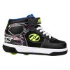 Heelys X2 Rezerve  - Black/Yellow/Multi - koloboty - pohled z boku