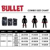 Bullet - Triple Pad Set Black -Sada chráničů pro dospělé - Tabulka vekostí