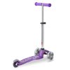 Micro - Mini Deluxe Glitter LED Purple - Dětská koloběžka