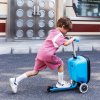 Micro - Luggage Junior Patch & Play Modrý - Kufr a koloběžka v jednom při použití