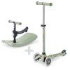 Micro - Mini Deluxe Rock & Go LED Olive - koloběžka 6v1