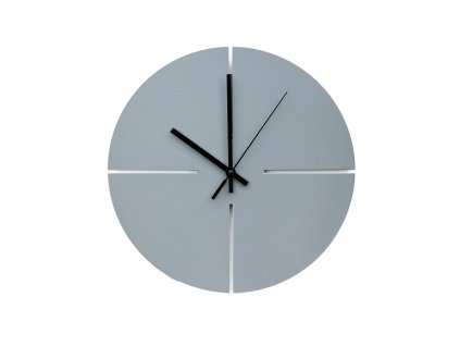 FOUR SEASONS silver – luxusné hliníkové nástenné hodiny, nadčasový štýl 30 cm