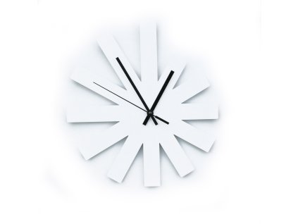 SUN white – minimalistické hliníkové nástenné hodiny s nadčasovým dizajnom 30 cm