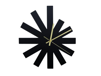 SUN black – minimalistické hliníkové nástenné hodiny s nadčasovým dizajnom 30 cm