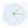 MOONLIGHT white – hliníkové nástenné hodiny so sofistikovaným štýlom 30 cm