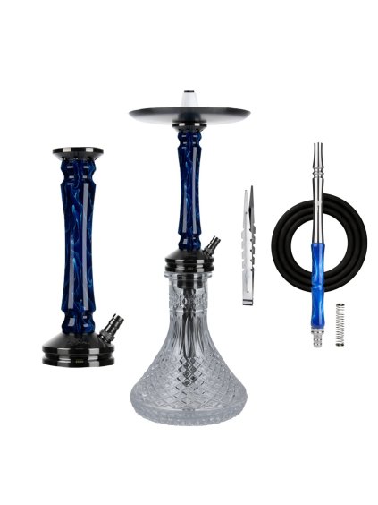 jookah edelstahl shisha straight flush black steel blue