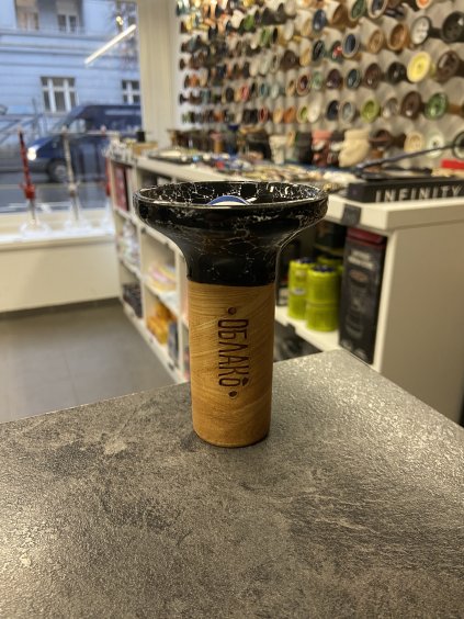 Korunka pro vodní dýmku - Oblako Flow Blue on Black Marble