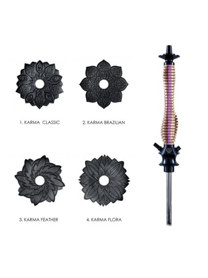 Vodní dýmka - Karma Stripe Purple 3.0