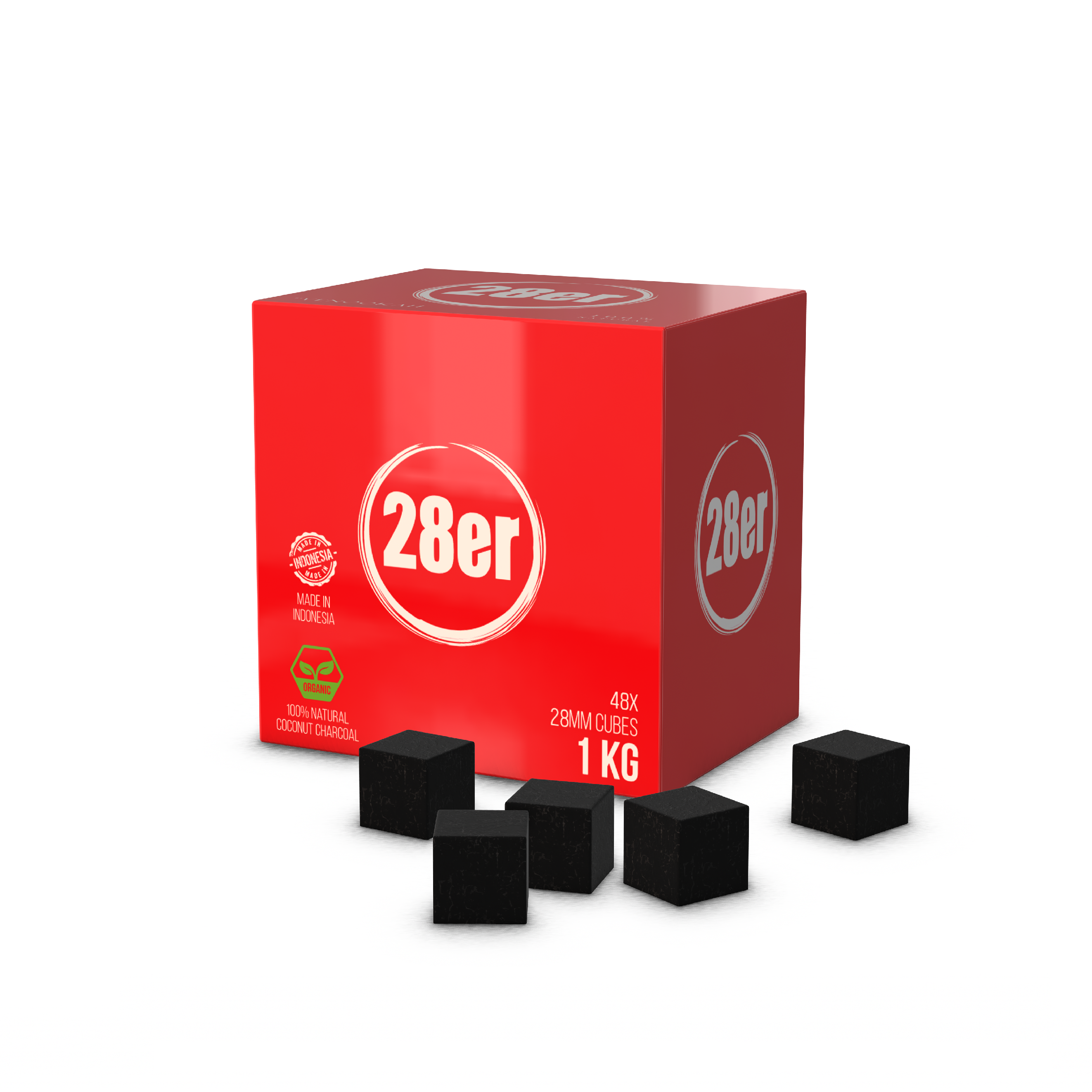 Kokosové uhlíky do vodní dýmky - Origin 28Er 28mm 1kg