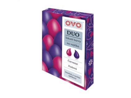 149727 barva na vajicka ovo duo cerveno fialova 2x20ml