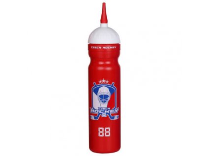 214776 1 czech hockey sportovni lahev s hubici cervena objem 1000 ml