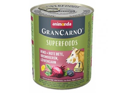 250320 grancarno superfoods hovezi cv repa ostruziny pampeliska 800 g pro psy