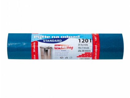 232434 1 pytel na odpad standard modry 70x110cm 120l 30 mic 25ks