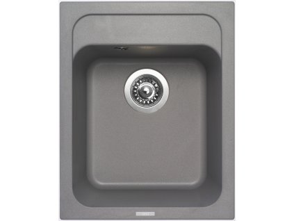 136345 3 sinks classic 400 seda titanium drez granitovy bez odkapu jednodrez sifon