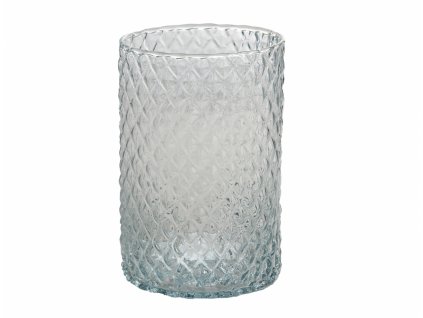 182031 vaza diamond valec rucni vyroba sklenena d15x20cm