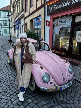 Nová firemní kára🩷🤭 kulíšek ~ šála ~ Bina Bag #beetle andílek: @misa_na_hacku