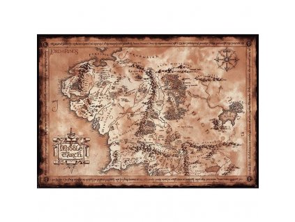 lord of the rings poster map 915x61