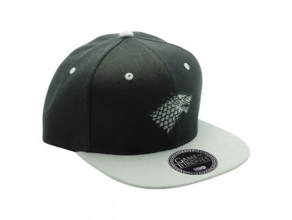 game of thrones snapback cap black grey stark