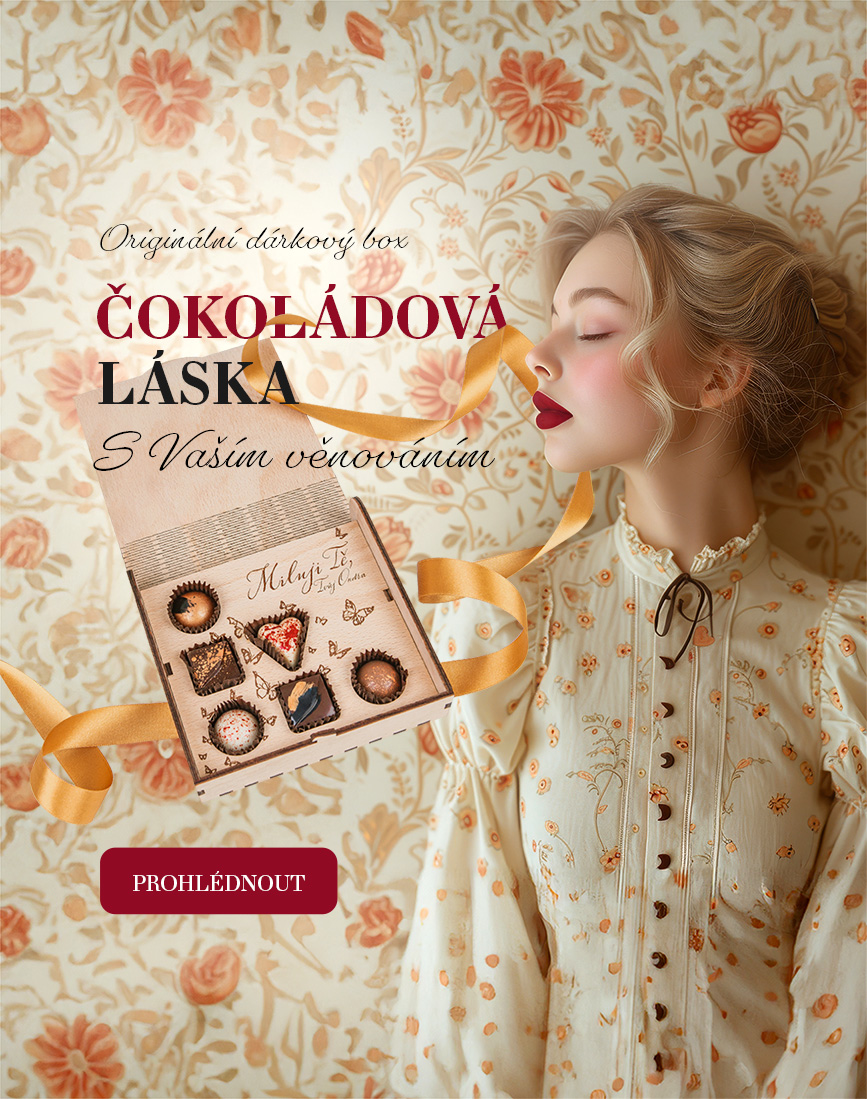 Čokoládová sada HOORAY v prémiovém dřevěném boxu s vaším věnováním