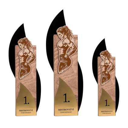 Trofej se sportovní siluetou - Bodybuilding - žena