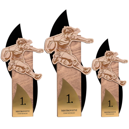 Trofej se sportovní siluetou - Rugby - žena