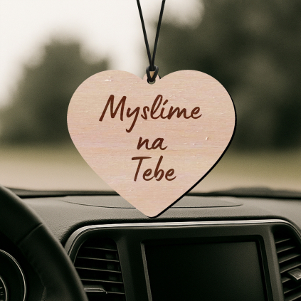 Nekonečná vůně do auta: Srdce s vlastním textem