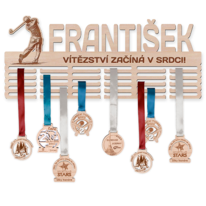 golf drzak na medaile XL ctverec