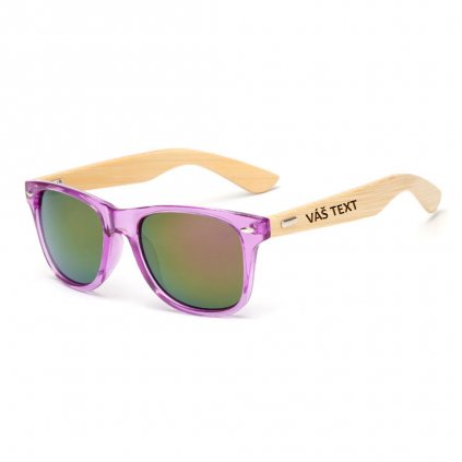 Sluneční brýle s vlastním textem - fialové
