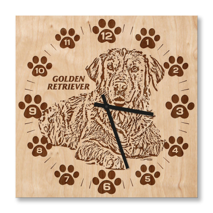 Hodiny zlatý retriívr, golden retriever